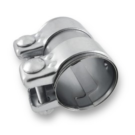 Exhaust Clamp, Pipe Connector, Double Clamp, Exhaust System (Galvanised Steel, Diameter 60 mm, Length: 95 mm)
