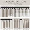 QJmydeco Black Out 96 Inch Long Boho Curtains 2 Panel