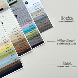 Foiresoft Sample Book for Standard & Noiseless+ Series Zebra Blinds – Light Filtering, Blackout, UV Protection, Fabric Texture & Color Guide