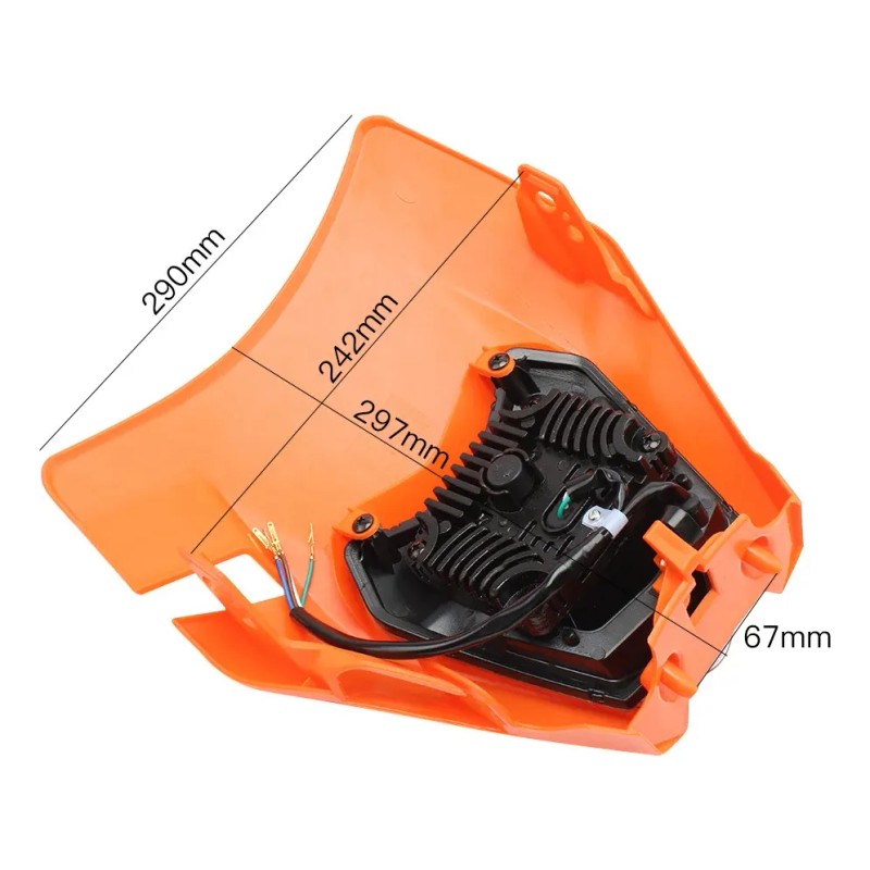 Faro Motocicleta De Led Carcasa Negra Para Ktm Exc Mx