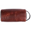 SPORTGIFTZ Buffalo Leather Rugby Wash Bag Durable Toiletry Bag for