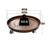Tadpolebaby Heavy Duty Plant Caddy with Solid Rubber Wheels, Lockable,