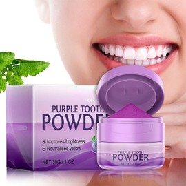 Zahnaufhellungspulver, Bleichpulver für violette Zähne, Zahnweiss Pulver Teeth Whitening Powder Zahnweiß Pulver Natürliche Kokosnuss Aktivkohle Pulver Zahnaufhellung Teeth Cleaning For White Teeth