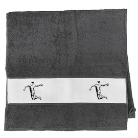 Huuraa Hand Towel Handball Silhouette Gift 50 x 100 cm Graphite Cotton Handball Present