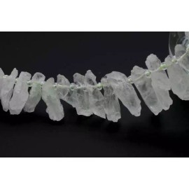Perfect Gems Prehnite Transparent Nugget Chips Rough Raw Teeth Natural Gemstone Beads PGS56