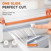 Refillable Magnetic Plastic Wrap Dispenser with Cutter, 2 in 1