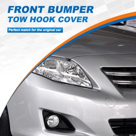 CZShiYue Front Bumper Tow Hook Cover Fit for Toyota Corolla 2009 2010 Towing Eye Cap 52128-02910 52127-02910 (Unpainted, Right Passenger Side) Xinpinsai