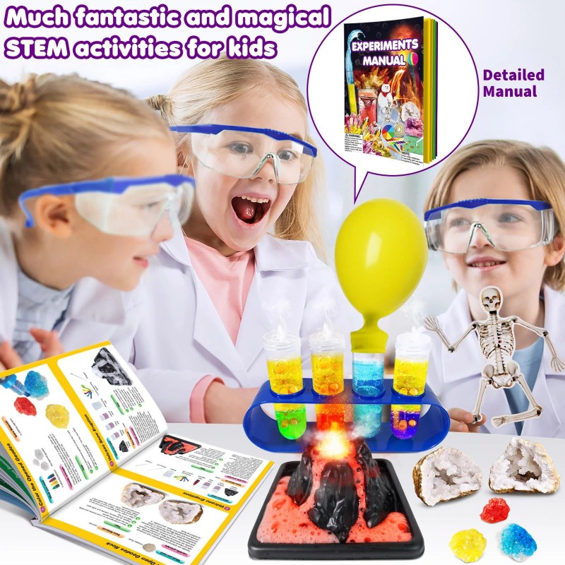 UNGLINGA 150 Experiments Science Kits for Kids Boys Girls, S.T.E.M