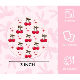 MUBYOK M506 3inch 100pcs Car Freshies Cardstock Cutouts Round for Circles Silicone Molds & Aroma Beads Accessories Supplies, Funny Quote, Western, Mama,Pink bow,Drive