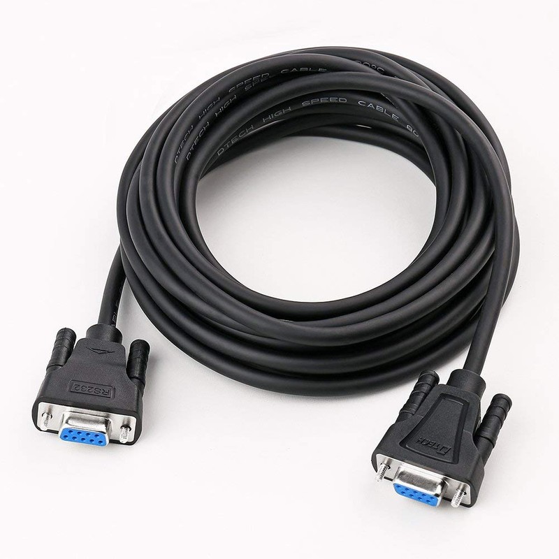 DTECH RS232C Serial Cable 5m Crossover Cable Null Modem Cable
