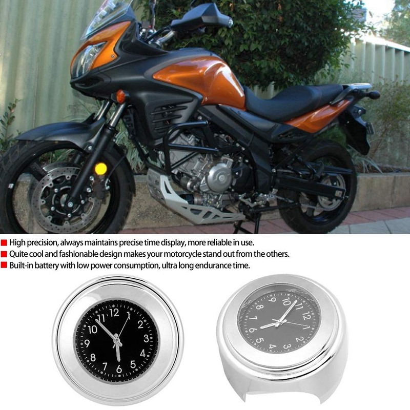 KIMISS Motorcycle Handlebar Clock, Motorcycle Clock with Dial Universal Fit