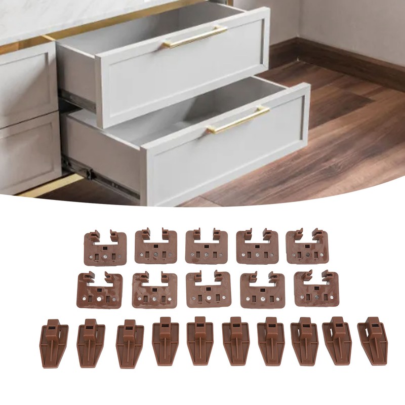 10 Sets Dresser Drawer Slides Plastic Drawer Slides and Guides