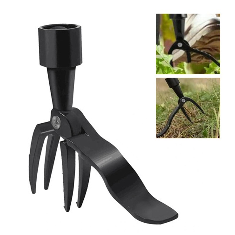 Stand Up Weed Puller Tool, 4 Claw Stand Up Weeder