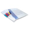 Rapesco 0786 Pivot Clip File, A4, Transparent with Coloured Clips,