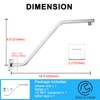 Square Shower Head Extension Arm with Flange 16.5 Inch Extra