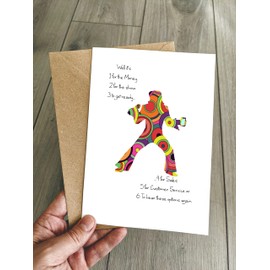 Funny Elvis Birthday Card for her/him - The King gives customer service