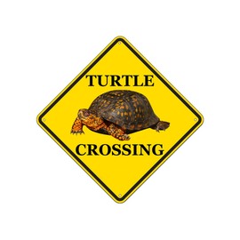 Rogue River Tactical Funny Metal Warning Turtle Crossing XING Tin Sign Wall Décor Man Cave Bar Tortoise