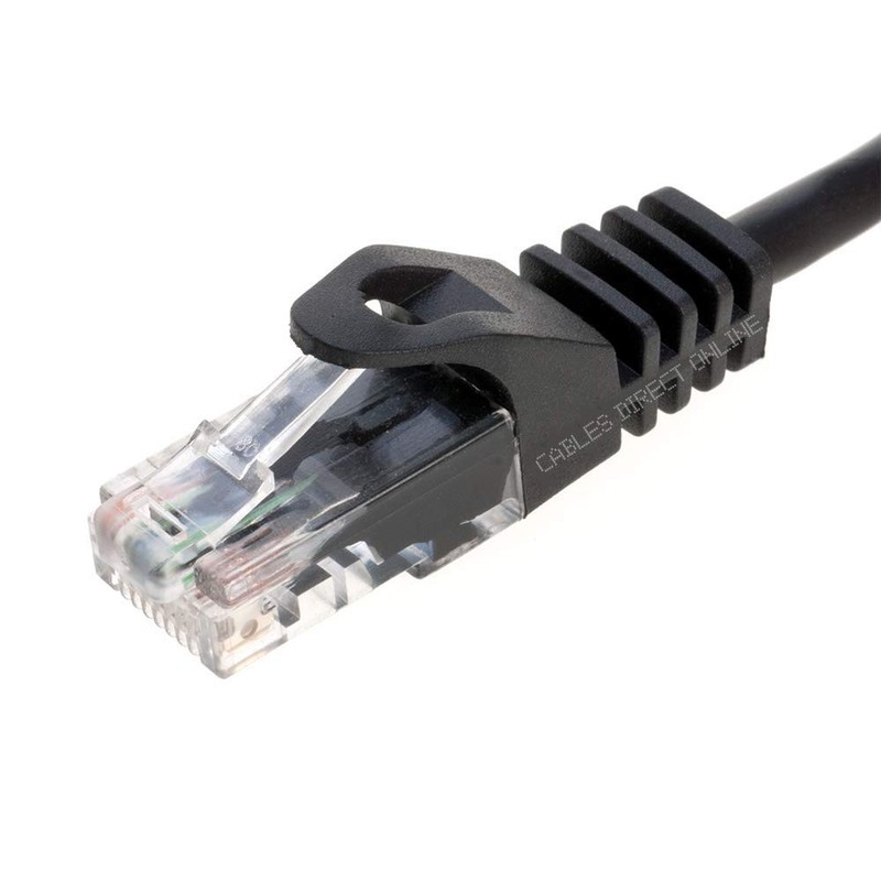 Cables Direct Online 30ft Black Cat5e Ethernet Network Patch Cable
