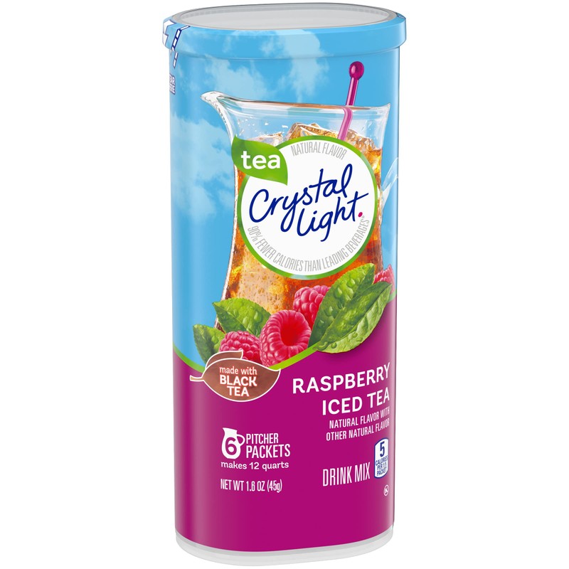 Crystal Light Raspberry Iced Tea, 12-Quart 1.6-Ounce Canister (Pack Of
