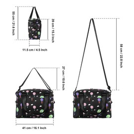HUA ANGEL Bolsa de fin de semana, bolsa de viaje unisex para llevar durante la noche, bolsa de mano de tamaño mediano para gimnasio, deportes, fitness, con correa