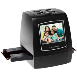 Film and Slide Scanner, Retro Negative Film Scanner, 35mm/135 110 126 Super 8 Films Old Slides to JPG Photos Digital Converter, Support SD Card/PC Link, Color LCD Screen