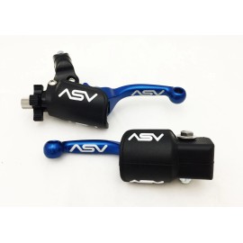 ASV F3 Shorty Blue Front Brake Clutch Perch Levers Dust Covers Honda TRX 700XX