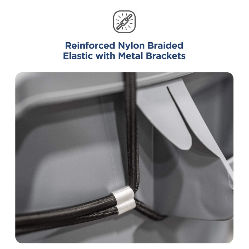 (2 Pack) Encased Trash Can Lock, Bungee Cord Heavy Duty