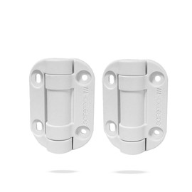 Safetech Hardware TopKlik Self Closing Gate Hinges | Self-Aligning Heavy Duty Spring Hinge | Adjustable Tension | Pool Safety Hinges | Any Square Post, Aluminum Gates | Swing Close 90lb SHG-90L White