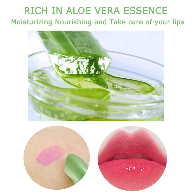 Lip Balm Set Aloe Vera Lipstick 3PCS Magic Temperature Colour