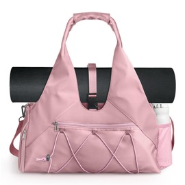 forestfish Gym Bag For Women With Yoga Mat Holder & Shoe Compartment & Wet Dry Storage Pocket & Adjustable Strap