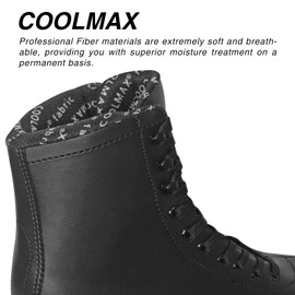 Nattork Black Figure Skates Excellence Stainless Steel Blades Ice Figure Skating with Enhanced Support Strength Performance and Ultimate Comfort for Boys and Girls