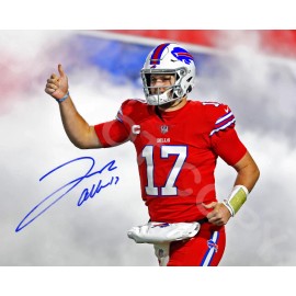 Josh Allen Auto 8x10 Photo Signed Buffalo Bills Reprint Smoke Entrance