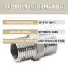Bwintech 3 Pcs 1/2" Male to 1/2" Male BSP Thread
