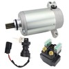 STABSOLI Starter Motor & Solenoid Relay & Ignition Switch for