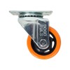 DOGOTULS ZF5112 Rodaja de PVC Naranja Giratoria con Placa 2"