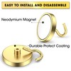 VNDUEEY 10 Pack 110 Lbs Gold Magnetic Hooks, Neodymium Magnet