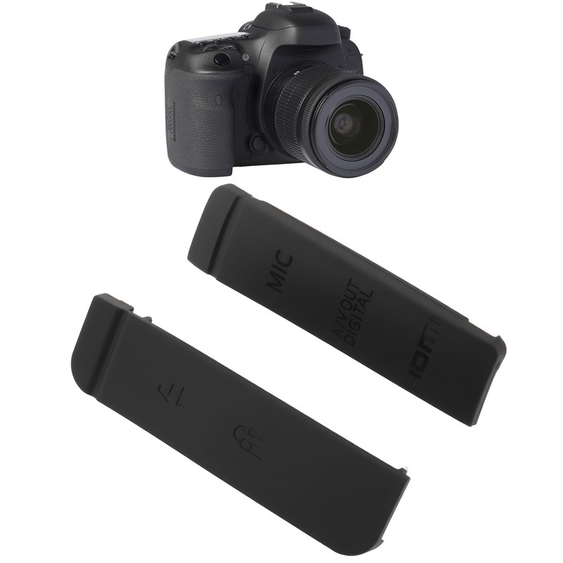 VGOL 2x Rubber Port Covers Compatible with Canon EOS 7D