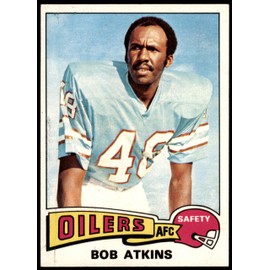1975 Topps # 357 Bob Atkins Houston Oilers (Football Card) NM Oilers Grambling