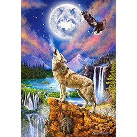 Castorland C-151806-2 Hobby Panoramic Wolf's Night Jigsaw Puzzle, 1500 Pieces Set, Multicolour