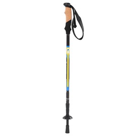 Outdoor Sports Carbon Fibre Anti Shock Walking Trekking Hiking Stick Pole (Black)