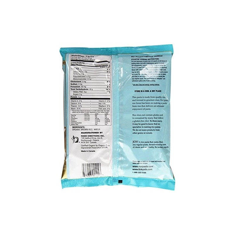 Tinkyada Brown Rice Pasta Penne 12 Ounce Whole Grain No