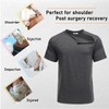 Deyeek Men's Post Shoulder Surgery Shirts Recovery Tear Away Short