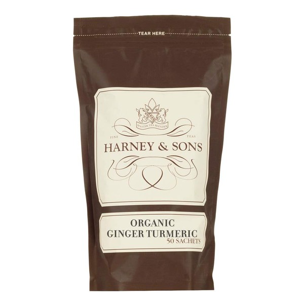 Harney & Sons Organic Ginger Turmeric Tea, 50 ct sachet (50658)