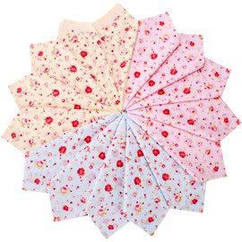 YIMITEE 15 Pack 17" Cotton Handkerchiefs for Women, Women's Soft Hankies with Floral Print, Ladies Vintage Pocket Handkerchief, Multicolored Square Head Scarf for Wedding, Tea Party Favors, Gifts