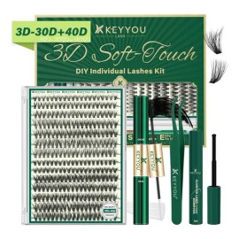 Extensiones de pestañas KEYYOU 30D+40D de 280 unidades