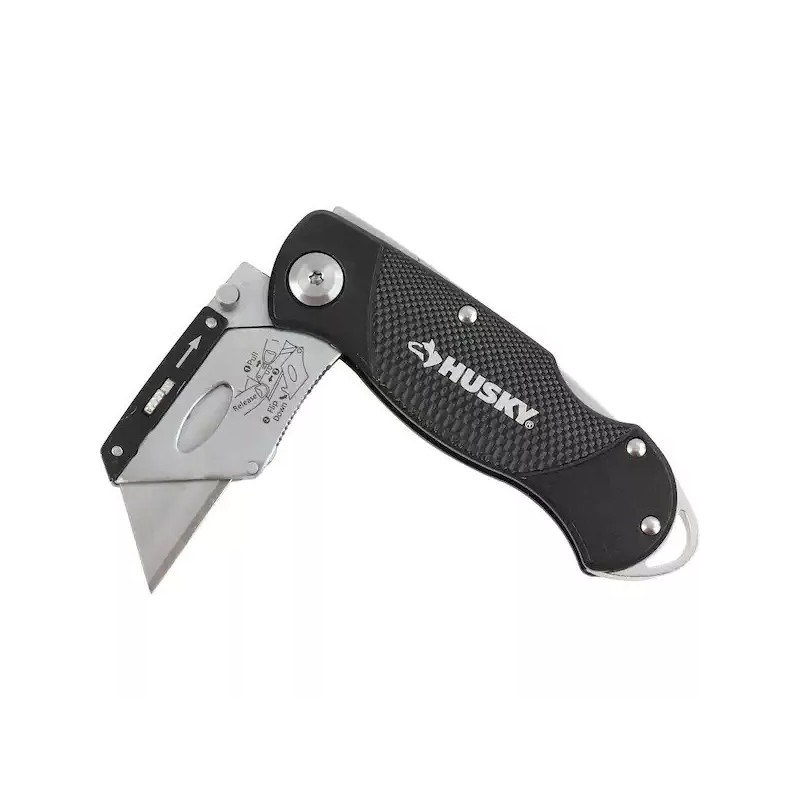 HUSKY 99732 Folding Lock-Back Utility Knife (3-Pack)