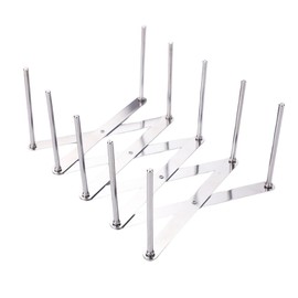 ideamall Kitchen Organizer, Pot Lid Stand, Dish Stand, Pot Lid Stand, Bottle Stand, Telescopic, Stainless Steel, Storage, Silver (Standard)