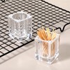 Ezymivs 2PCS Cocktail Pick Holder, Clear Acrylic Toothpick Holder Rhombu