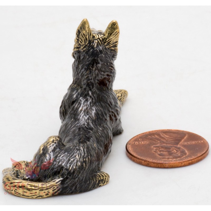 Solid Brass Figurine of German Shepherd Dog IronWork