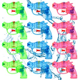 SULOLI 12 Stück Kleine Wasserpistolen Spielzeuge Mini Wasserpistolen Wasserkampf für Kinder Sommer Pool Strand Wasserkampf Party Mitgebsel